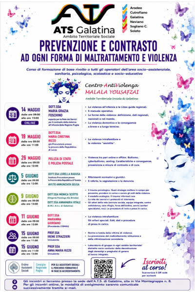 Prevenzione e contrasto ad ogni forma di maltrattamento e violenza.