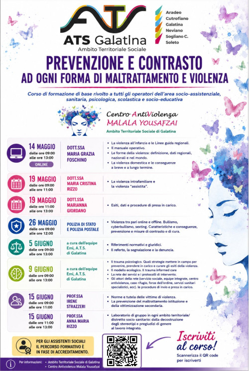 Prevenzione e contrasto ad ogni forma di maltrattamento e violenza.