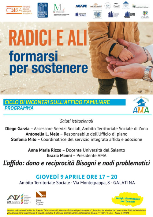 Affido familiare e accoglienza: a Galatina un incontro aperto alla comunit&ag...